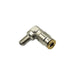 90-degree M6 x 4mm tube push-in fitting, product code PIEC906M-04, used in tight space installations for lubrication systems.