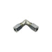 Image of 90-degree 6mm x 6mm compression fitting joiner for grease systems.