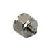 brass straight adaptor with M5 (0.8) male x 1/8BSP female connections, designed for durable fitting in lubrication systems