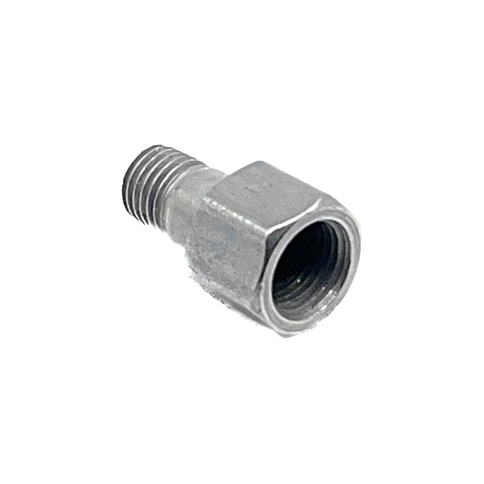 straight adaptor with M8 (1.0) male x 1/8BSP female connections, designed for secure and efficient lubrication system fittings.