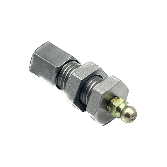 BH4M bulkhead 6mm tube compression fitting, thread length 10mm-12mm, includes 6mm grease nipple for lubrication systems