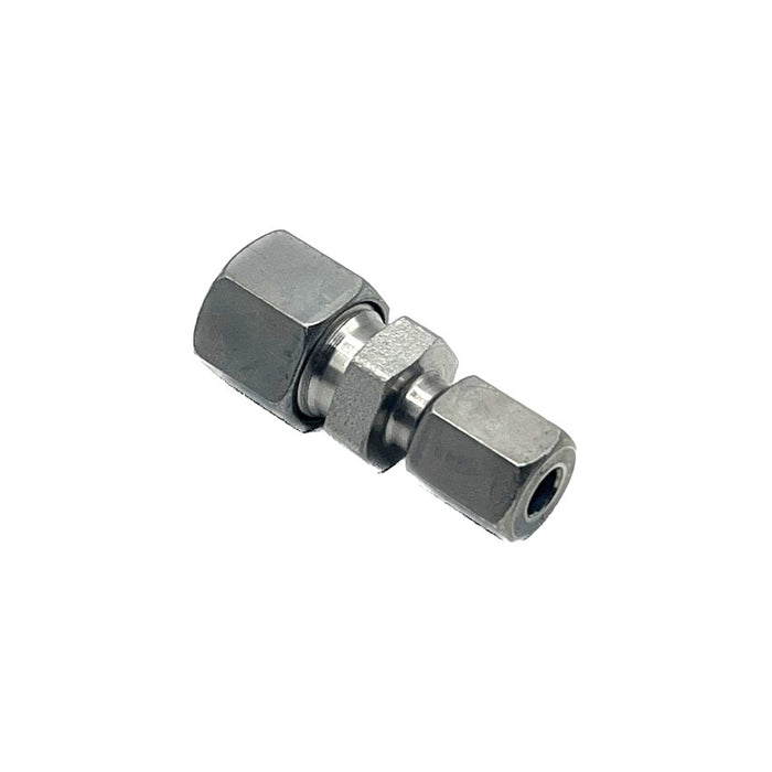 6mm x 10mm straight compression fitting connector for secure lubrication system connections