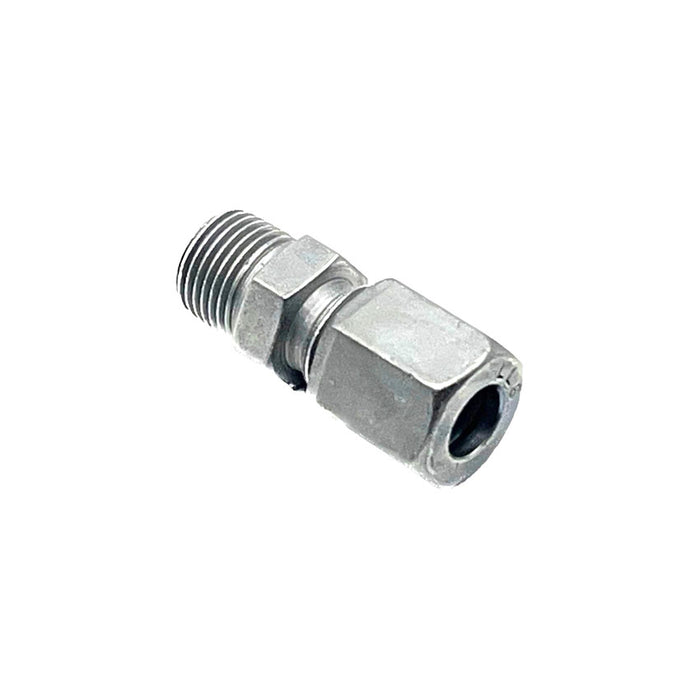  straight 1/8NPT x 6mm tube compression fitting for secure lubrication system connections