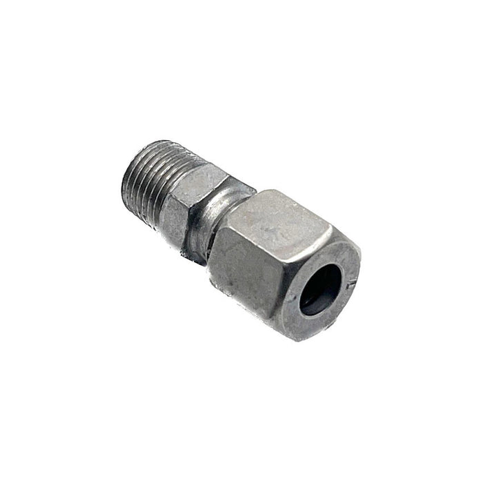 straight 1/4BSP x 8mm tube compression fitting for high-flow lubrication systems