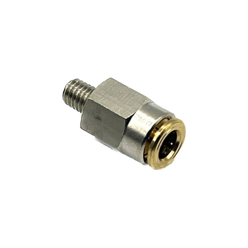 straight M6 x 6mm tube push-in fitting, ideal for secure and easy connection in lubrication systems