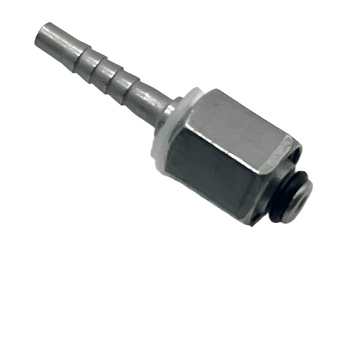 Image of straight crimp hose stud 19mm, with 38mm total length, used in lubrication systems